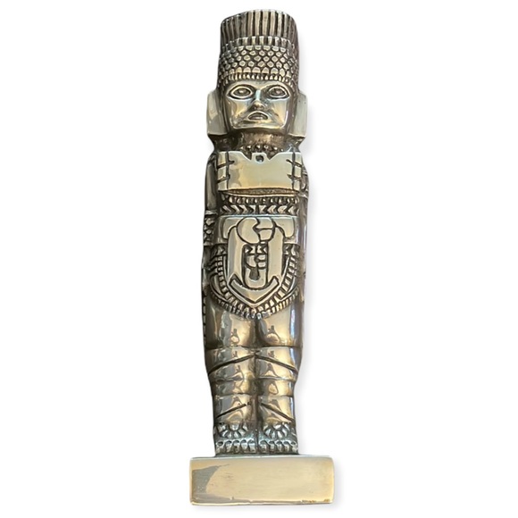 MEXICANA | Art | Rare Silver Toltec Atlantean Warrior Silver Plate